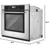 imageEmpava 30quot Electric Single Wall Built Oven 10 Cooking Functions with LED Digital Display Convection Fan Touch Control in Stainless Steel EMPV30WO04 30IN Grey24WO04
