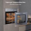 imageEmpava 30quot Electric Single Wall Built Oven 10 Cooking Functions with LED Digital Display Convection Fan Touch Control in Stainless Steel EMPV30WO04 30IN Grey24WO08