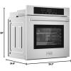 imageEmpava 30quot Electric Single Wall Oven with 12 Cooking Functions with LED Digital Display SelfCleaning Convection Fan Touch Control in Stainless Steel 30 InchEMPV30WO03