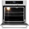 imageEmpava 30quot Single Wall Oven with 12 Cooking Functions with LED Digital Display SelfCleaning Convection Fan Touch Control in Stainless Steel 30 Inch