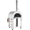 imageEmpava 325quot Wood Fired Pizza Oven Grill with Stand and Wheels for Outdoor Camping Backyard GardenPatio in Stainless Steel RedPG01