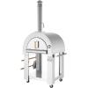 imageEmpava 325quot Wood Fired Pizza Oven Grill with Stand and Wheels for Outdoor Camping Backyard GardenPatio in Stainless Steel RedPG01