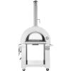 imageEmpava 325quot Wood Fired Pizza Oven Grill with Stand and Wheels for Outdoor Camping Backyard GardenPatio in Stainless Steel RedPG01
