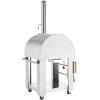 imageEmpava 325quot Wood Fired Pizza Oven Grill with Stand and Wheels for Outdoor Camping Backyard GardenPatio in Stainless Steel RedPG01