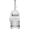 imageEmpava 325quot Wood Fired Pizza Oven Grill with Stand and Wheels for Outdoor Camping Backyard GardenPatio in Stainless Steel RedPG02