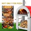 imageEmpava 325quot Wood Fired Pizza Oven Grill with Stand and Wheels for Outdoor Camping Backyard GardenPatio in Stainless Steel RedPG06