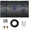imageEmpava 36 Inch Gas Cooktop with 5 Italy Sabaf Sealed Burners NGLPG Convertible Tempered Glass in Black Model 2020