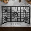 imageEmpava 36 Inch Gas Stove Cooktop 5 Italy Sabaf Sealed Burners NGLPG Convertible in Stainless Steel30GC5B70C