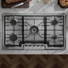 imageEmpava 36 Inch Gas Stove Cooktop 5 Italy Sabaf Sealed Burners NGLPG Convertible in Stainless SteelGas Stove