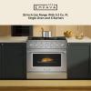 imageEmpava 36 Inch ProStyle Slidein Single Oven Gas Range with 6 Sealed Ultra HighLow BurnersHeavy Duty Continuous Grates in Stainless Steel36 Inch