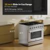 imageEmpava 36 Inch ProStyle Slidein Single Oven Gas Range with 6 Sealed Ultra HighLow BurnersHeavy Duty Continuous Grates in Stainless Steel36 Inch