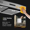 imageEmpava 36 Inch Under Cabinet Range Hood Ducted 3Speed Push Button Control Baffle Filters LED Lights Top or Rear Venting Stainless SteelDigital