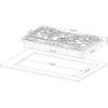 imageEmpava 36 in Gas Stove Cooktop with 5 Italy Sabaf Sealed Burners NGLPG Convertible in Stainless Steel EMPV36GC22 36 Inch