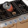 imageEmpava 36 in ProStyle Professional Slidein Natural Gas Rangetop with 6 Deep Recessed Sealed Ultra HighLow BurnersHeavy Duty Continuous Grates in Stainless Steel 36 Inch Silver