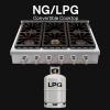imageEmpava 36 in ProStyle Professional Slidein Natural Gas Rangetop with 6 Deep Recessed Sealed Ultra HighLow BurnersHeavy Duty Continuous Grates in Stainless Steel 36 Inch Silver