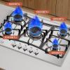 imageEmpava 36quot Gas Stove Cooktop NGLPG Convertible with 5 Italy Sabaf Sealed Burners in Black Tempered Glass 36 InchNGLPG Convertible