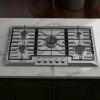 imageEmpava 36quot Recessed Gas Stove Cooktop with 5 Italy SABAF Sealed Burner NGLPG Convertible in Stainless Steel36GC23