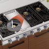 imageEmpava 48 in ProStyle Professional Slidein Natural Gas Rangetop with 6 Deep Recessed Sealed Ultra HighLow BurnersHeavy Duty Continuous GratesInfrared Griddle in Stainless Steel 48 Inch Silver
