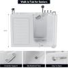 imageEmpava 54quot x 30 Walk In Tub for SeniorsRight Drain Walkin Bathtub with ShowerStep in Tub with 2 Safety HandrailsWalkin Bathtub with 1925quot Wide Door for Elderly845 GallonsAcrylic