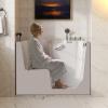 imageEmpava 54quot x 30 Walk In Tub for SeniorsRight Drain Walkin Bathtub with ShowerStep in Tub with 2 Safety HandrailsWalkin Bathtub with 1925quot Wide Door for Elderly845 GallonsAcrylic