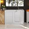 imageEmpava 54quot x 30 Walk In Tub for SeniorsRight Drain Walkin Bathtub with ShowerStep in Tub with 2 Safety HandrailsWalkin Bathtub with 1925quot Wide Door for Elderly845 GallonsAcrylic