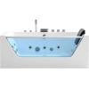imageEmpava 59 Whirlpool Bathtub Jetted Tub with LightSPA Hydromassage with ChromatherapyAcrylic3Side ApronWhite