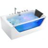 imageEmpava 59 Whirlpool Bathtub Jetted Tub with LightSPA Hydromassage with ChromatherapyAcrylic3Side ApronWhite
