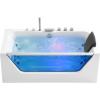 imageEmpava 59 Whirlpool Bathtub Jetted Tub with LightSPA Hydromassage with ChromatherapyAcrylic3Side ApronWhite