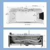imageEmpava 59 in Acrylic Alcove Whirlpool Bathtub  Hydromassage Rectangular Jetted Soaking Tub with Center Drain  Waterfall Faucet67 InchJT408