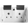 imageEmpava 59 in Acrylic Alcove Whirlpool Bathtub  Hydromassage Rectangular Jetted Soaking Tub with Center Drain  Waterfall Faucet71 InchJT667B