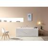 imageEmpava 59 in Acrylic Alcove Whirlpool Bathtub  Hydromassage Rectangular Jetted Soaking Tub with Center Drain  Waterfall Faucet71 InchJT667B