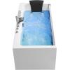 imageEmpava 59 x 29quot Whirlpool Tub750W Acrylic Jetted Bathtub with 11 JetsHydromassage with Chromatherapy3Side Apron58 GallonsETL Certified