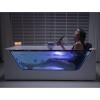 imageEmpava 59 x 29quot Whirlpool Tub750W Acrylic Jetted Bathtub with 11 JetsHydromassage with Chromatherapy3Side Apron58 GallonsETL Certified