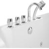 imageEmpava 59Inch White Freestanding Whirlpool Bathtub Rectangular with 8 Hydromassage Adjustable Water Jets