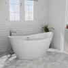 imageEmpava 59quot Freestanding Luxury Acrylic Soaking SPA Tub Modern Stand Alone Bathtubs Model 59BT1518 White59 Inch