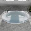 imageEmpava 59quot Freestanding Luxury Acrylic Soaking SPA Tub Modern Stand Alone Bathtubs Model 59BT1518 White59 Inch