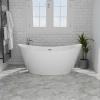 imageEmpava 59quot Freestanding Luxury Acrylic Soaking SPA Tub Modern Stand Alone Bathtubs Model 59BT1518 White59 Inch
