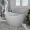 imageEmpava 59quot Freestanding Luxury Acrylic Soaking SPA Tub Modern Stand Alone Bathtubs Model 59BT1518 White59 Inch