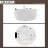 imageEmpava 59quot Freestanding Whirlpool Tub with Right Drain 750W Stand Alone Jetted Bathtub with 6 Powerful Nozzles AcrylicRound2 Big Platforms to Rest Your HandsETL Certified59 Inch