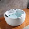 imageEmpava 59quot Freestanding Whirlpool Tub with Right Drain 750W Stand Alone Jetted Bathtub with 6 Powerful Nozzles AcrylicRound2 Big Platforms to Rest Your HandsETL Certified59 Inch