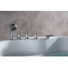 imageEmpava 59quot Freestanding Whirlpool Tub with Right Drain 750W Stand Alone Jetted Bathtub with 6 Powerful Nozzles AcrylicRound2 Big Platforms to Rest Your HandsETL Certified59 Inch