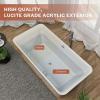 imageEmpava 59quot Luxury Freestanding Acrylic Soaking SPA Tub Modern Stand Alone Bathtubs with Custom Contemporary Design  59 Inch WhiteWhite