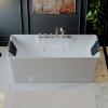 imageEmpava 59quot x 30quot Freestanding Whirlpool Tub560W Stand Alone Jetted BathtubETL CertifiedCenter DrainAcrylic 60 Gallons Rectangle Spacious for BigBoned or Busty Sizes59 Inch