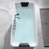 imageEmpava 59quot x 30quot Freestanding Whirlpool Tub560W Stand Alone Jetted BathtubETL CertifiedCenter DrainAcrylic 60 Gallons Rectangle Spacious for BigBoned or Busty Sizes67 Inch White