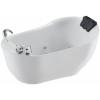 imageEmpava 67 Inch Freestanding Whirlpool Tub  Acrylic Jetted Hydrotherapy Massage BathtubDeep Concave Back Tapered InteriorETL Certified