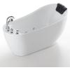 imageEmpava 67 Inch Freestanding Whirlpool Tub  Acrylic Jetted Hydrotherapy Massage BathtubDeep Concave Back Tapered InteriorETL Certified