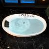 imageEmpava 67 Inch Freestanding Whirlpool Tub  Stand Alone Jetted Bathtub with Large Recline Angle Boat Shape Hydromassage AcrylicETL Certified