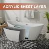 imageEmpava 67 Inch Luxury Freestanding Bathtub Acrylic Soaking SPA Tub Contemporary Design with Brushed Nickel Overflow and Drain White67 Inch