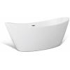 imageEmpava 67 Inch Luxury Freestanding Bathtub Acrylic Soaking SPA Tub Contemporary Design with Brushed Nickel Overflow and Drain White67 Inch