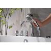 imageEmpava 67 in Acrylic Freestanding Tub Hydromassage Gracefully Rectangle Shaped Whirlpool 8 Water Jets Soaking SPA DoubleEnded Massage Bathtub with Black Pillows  White